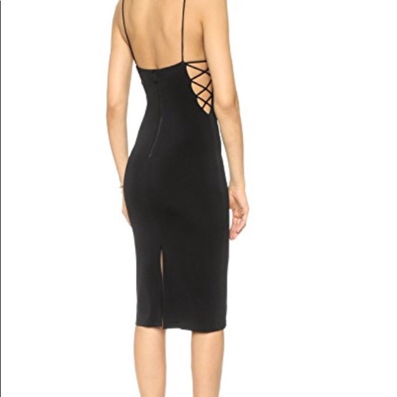 Alice+Olivia Black Kia Side Strap Dress - Picture 2 of 4